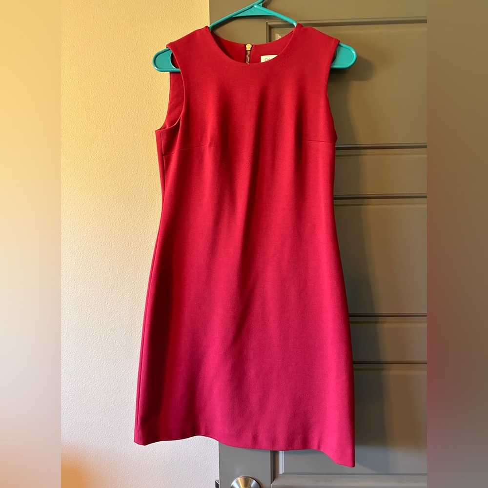 Calvin Klein Red Sleeveless Sheath Mini Dress